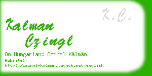 kalman czingl business card